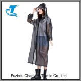 Women Packable Lightweight Transparent EVA Rain Jacket with Hood