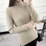 Turtleneck Knit Pullover Sweaters for Ladies