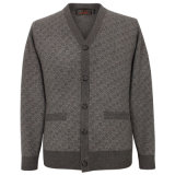 Bn1719men's Yak and Wool Blended Warm Knitted Cardigan