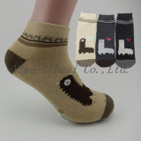 Women's Lovely Warm No Show Boat Socks with Cartoon Patterns