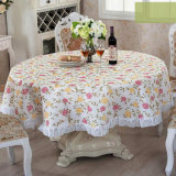 Printing PEVA Tablecloth with 2 Inch Lace Border