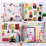 Thick-Weight Cotton Linen Fabric Printed Cushion Cover for Children (35C0202)