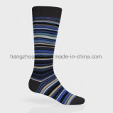 Colored Knitting in Pinstripes Men Fashion Style Funky Socks