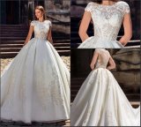 Illision Sleeves Bridal Ball Gown Vestidos Lace Tulle Wedding Dress 2018 L15343