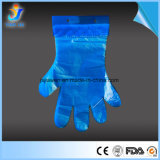 OEM Polyethylene Material Headcard PE Blue Disposable Gloves