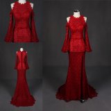 Custom Make Sexy Red Lace Mermaid Gown Wholesale Evening Dresses