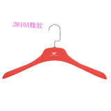 Red Logo Printed Rubber Coating Hanger for Women Clothes