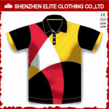 Breathable Sublimation Printed Polo Shirts Polyester Quick Dry (ELTMPJ-315)