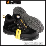 Black Suede Leather Safety Shoe with New PU/PU Outsole (SN5504)