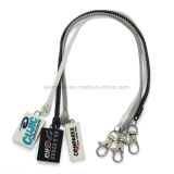 Custom Fashion Plastic Zipper Lanyard with Snap Hook