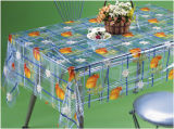 New Design Printed Patterns PVC Transparent Tablecloth Factory (TJ0098)