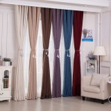 Modern Style Chenille Solid Blackout Curtain Fabric (14F0066)