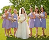 2017 Lavender Knee-Length Plus Size Convertible Wedding Bridesmaid Dresses