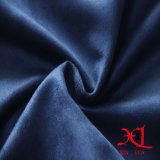 One Side Blue Brushed Polyester Suede Fabric for Sofa