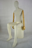 Movable Linen Cover Sitting Male Mannequin on Sale