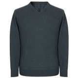 Bn1549 Wool and Yak Blended Luxury V Neck Knitted Pullover for Men