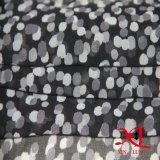 100% Polyester Stretch Satin Chiffon DOT Print Fabric