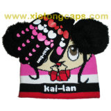 Cute Embroiderey Kid Knitted Hat and Glove (JRK203)
