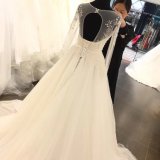 Long Sleeve Lace Embroidery Beading Wedding Dress
