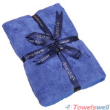Blue Soft Microfiber Terry Bath Towel