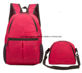 Wholesale Red Polyester Foldable Folding Backpack