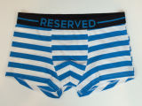 New Style Men's Boxer Short Underwear with Yarn-Dyed Stripe