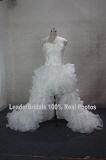 100% Real Photos Bridal Gowns Cascading Ruffles Wedding Dress H2017723