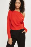 Women Fashion off Shoulder Cropped Sweater with Cashmere