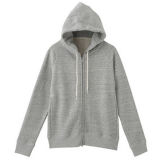 Gray Sleevel Hoodie Made by Fleece with Custom Logo Front Zipper
