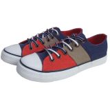 Online Wholesale Best Quality Red/Brown/Navy Twill Canvas Shoes Men/Women Footwear