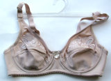Embroidery Lace Satin Soft Cup Underwire Bra