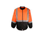 Hi-Vis Orange Mens Safety Reflective Waterproof Jacket with 2'' Reflective Tape