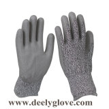 13G Hppe Gloves with PU Coating