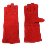 Red Cow Split Long Sleeve Welding Work Glove (6502)