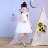 Embroidery Lace Tulle Ivory Flower Girl Dress