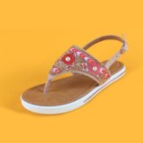 Little Girl Shoes Red Flats Flip Flop Sandals with Strape