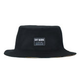 Custom Women Leisure Hat Polyester Bucket Hat with Woven Label Logo