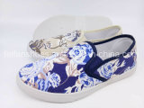 Latest Women Injection Canvas Slip-on Shoes Factory (FPY818-4)