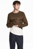 Men Heavy Guage Sweater with Revised Horizontal Knitting
