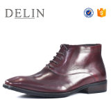 2018 New Style Burgandy Men Shoes Cow Leather Boots