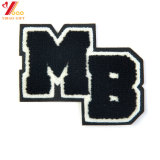 Alphabet Letter Badges MB Chenille Yarn Embroidery Design for Fashion Garment