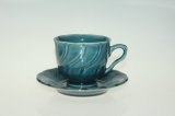 Fashion Color Cup&Saucer with Embossment