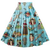Vintage Retro Style Frida Printed Pleased Ladies Umbrella All-Match Skirts