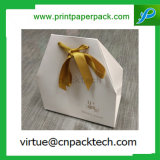 Luxury Shape Custom Paper Gift Bag with Gold Ribbon Bow