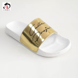 Bright Color Gold Color Slipper for Man and Lady