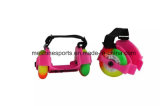 Button Adjustable Flashing Roller Skates with Colored PU Wheels