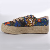 Women Shoes Canvas Shoes with Hemp Rope Rubber Outsole Snc-28007