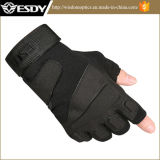 Outdoor Black Color Half Finger Hiking Climing Gloves