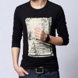Men's Cotton/Poly Jersey Printed Long Sleeve T-Shirt