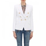 Double Breasted Fantasy White Suit Jacket for Women